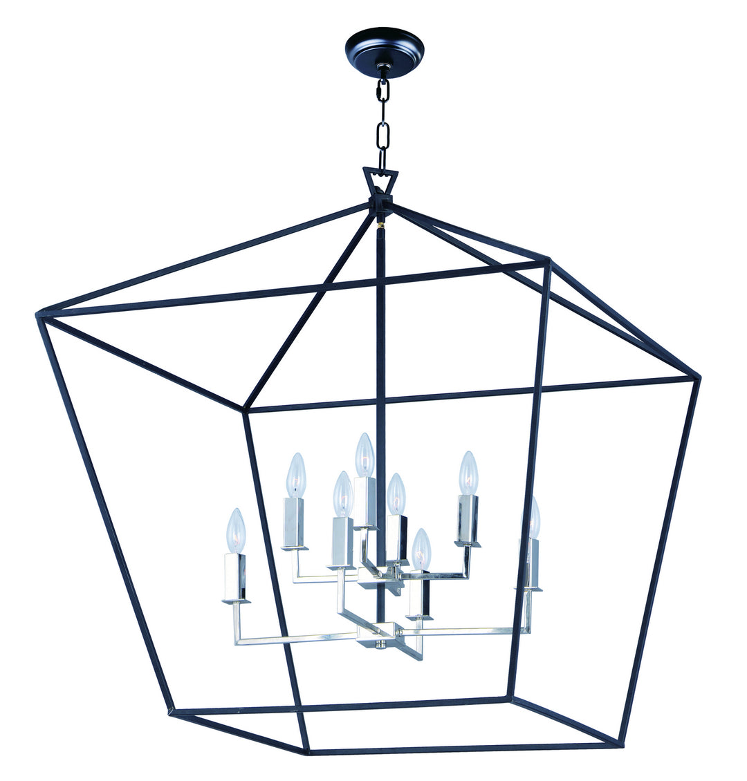 Maxim Abode 25154TXBPN Pendant Light - Textured Black / Polished Nickel