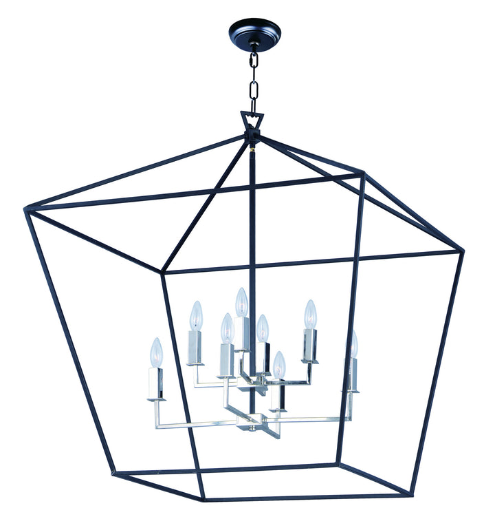 Maxim Abode 25154TXBPN Pendant Light - Textured Black / Polished Nickel