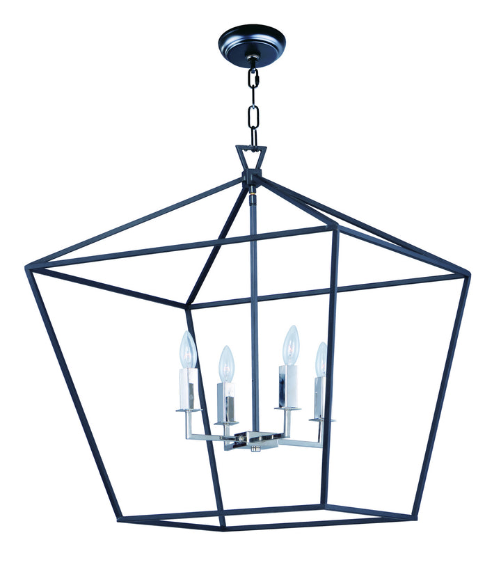 Maxim Abode 25155TXBPN Pendant Light - Textured Black / Polished Nickel