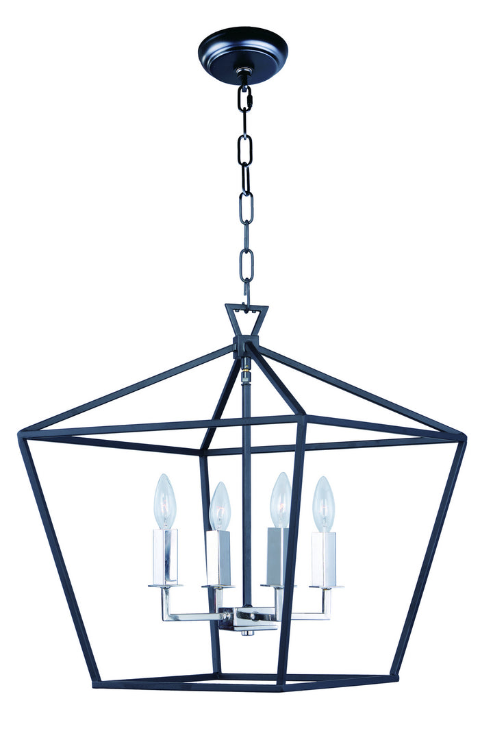 Maxim Abode 25156TXBPN Pendant Light - Textured Black / Polished Nickel