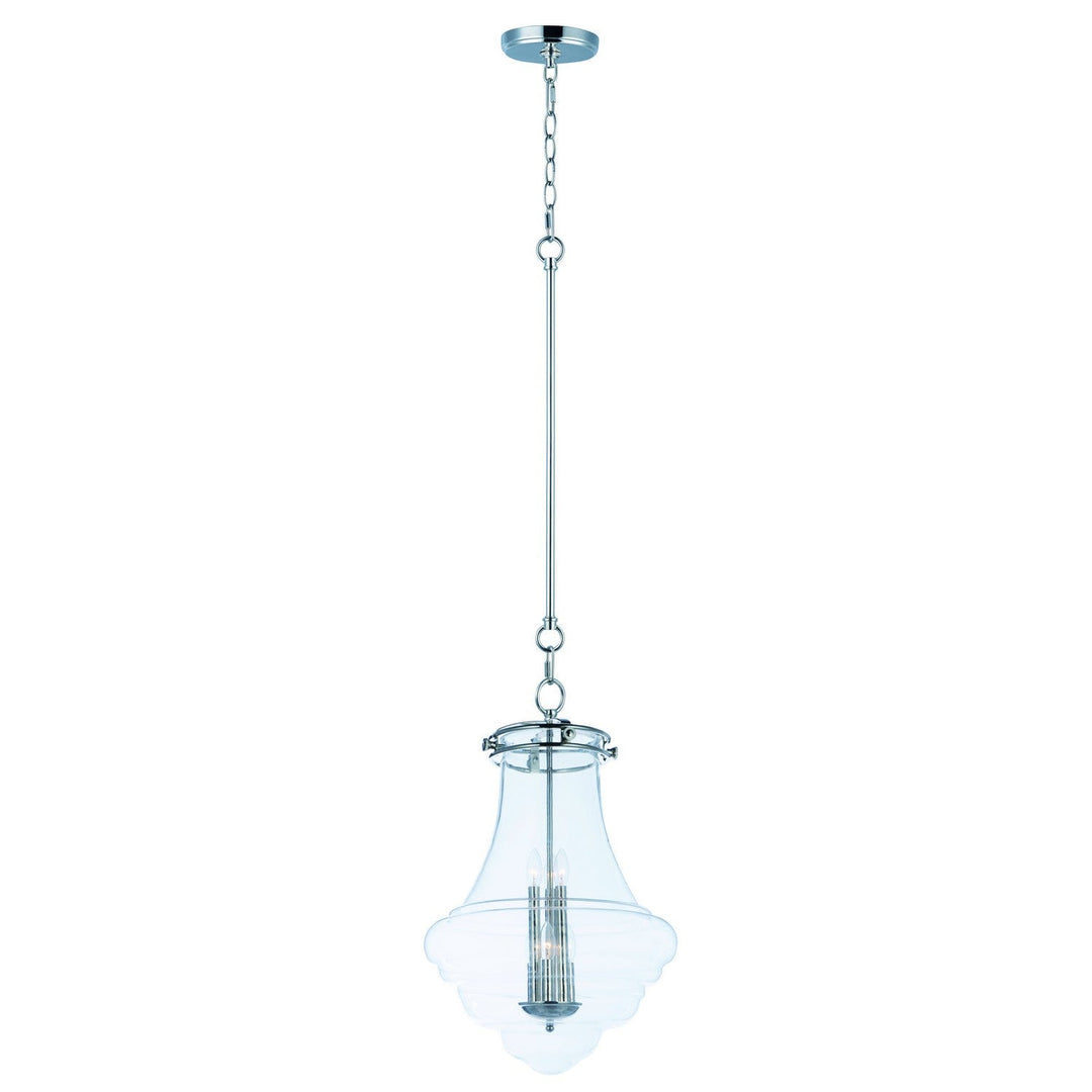 Maxim Retro 25189CLPN Pendant Light - Polished Nickel