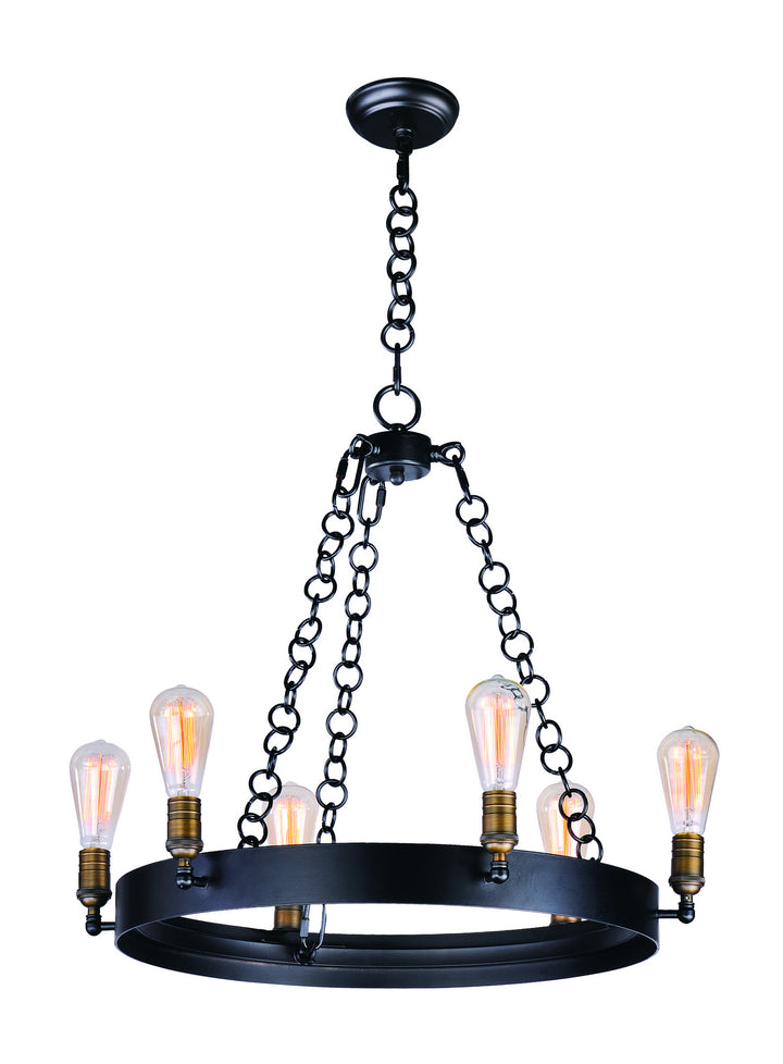 Maxim Noble 26273BKNAB Chandelier Light - Black / Natural Aged Brass