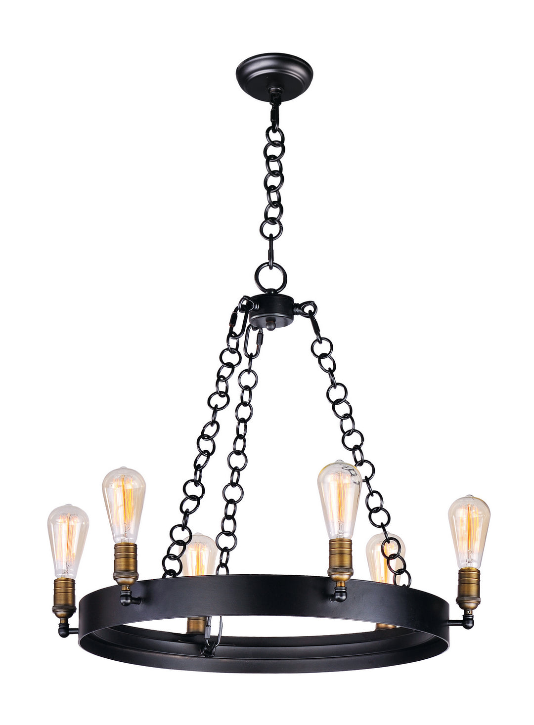 Maxim Noble 26273BKNAB/BUI Chandelier Light - Black / Natural Aged Brass