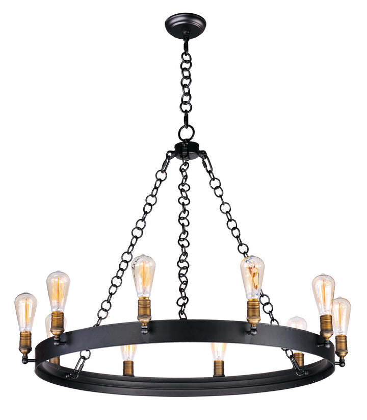 Maxim Noble 26275BKNAB/BUI Chandelier Light - Black / Natural Aged Brass