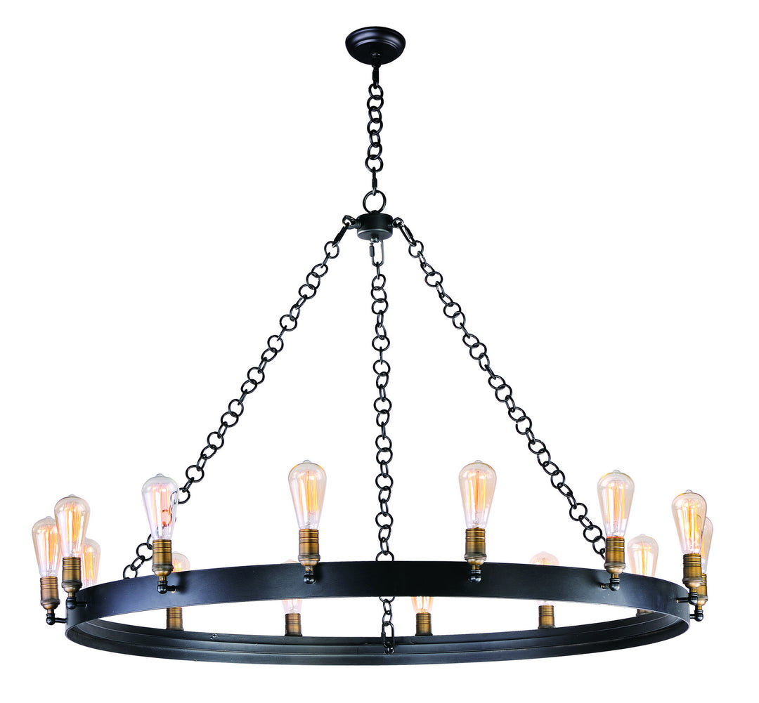 Maxim Noble 26276BKNAB Chandelier Light - Black / Natural Aged Brass