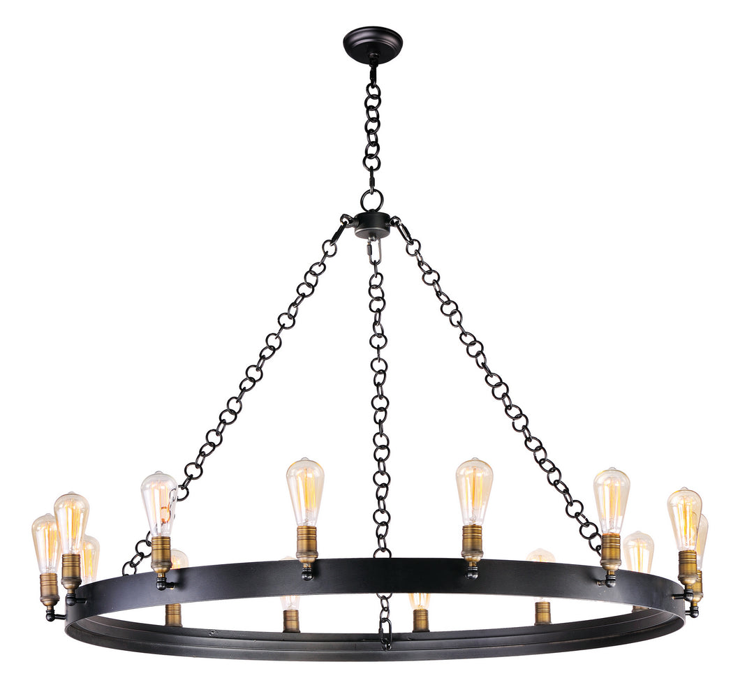 Maxim Noble 26276BKNAB/BUI Chandelier Light - Black / Natural Aged Brass