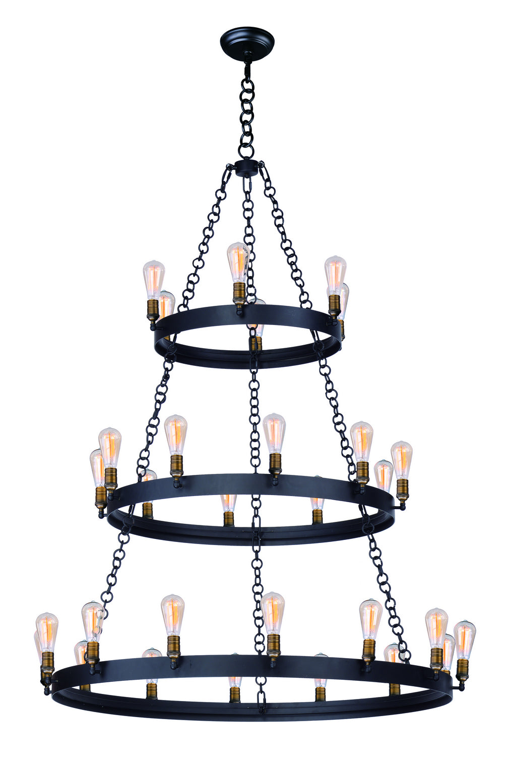Maxim Noble 26278BKNAB Chandelier Light - Black / Natural Aged Brass