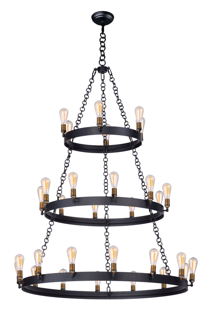 Maxim Noble 26278BKNAB/BUI Chandelier Light - Black / Natural Aged Brass