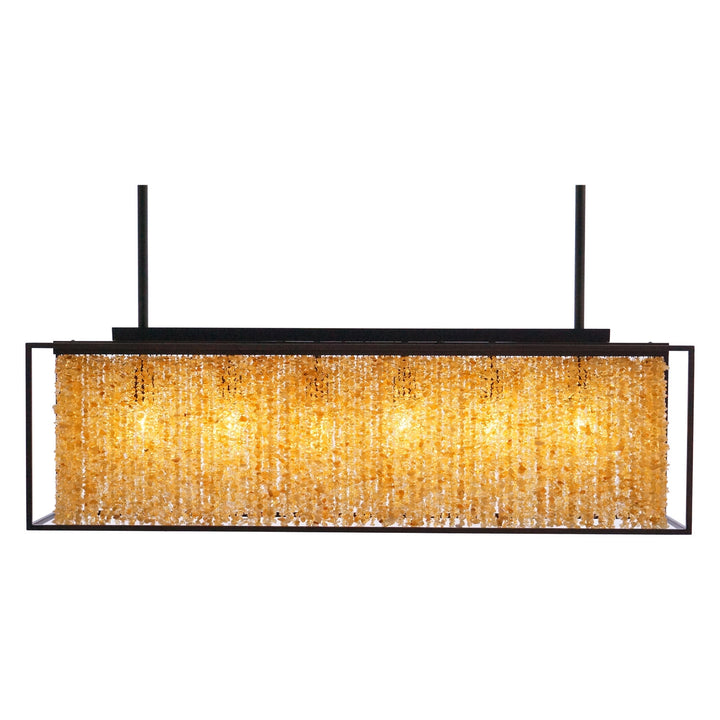 Avenue Soho HF9000-DBZ Pendant Light - Dark Bronze With Natural Citrine Nuggets