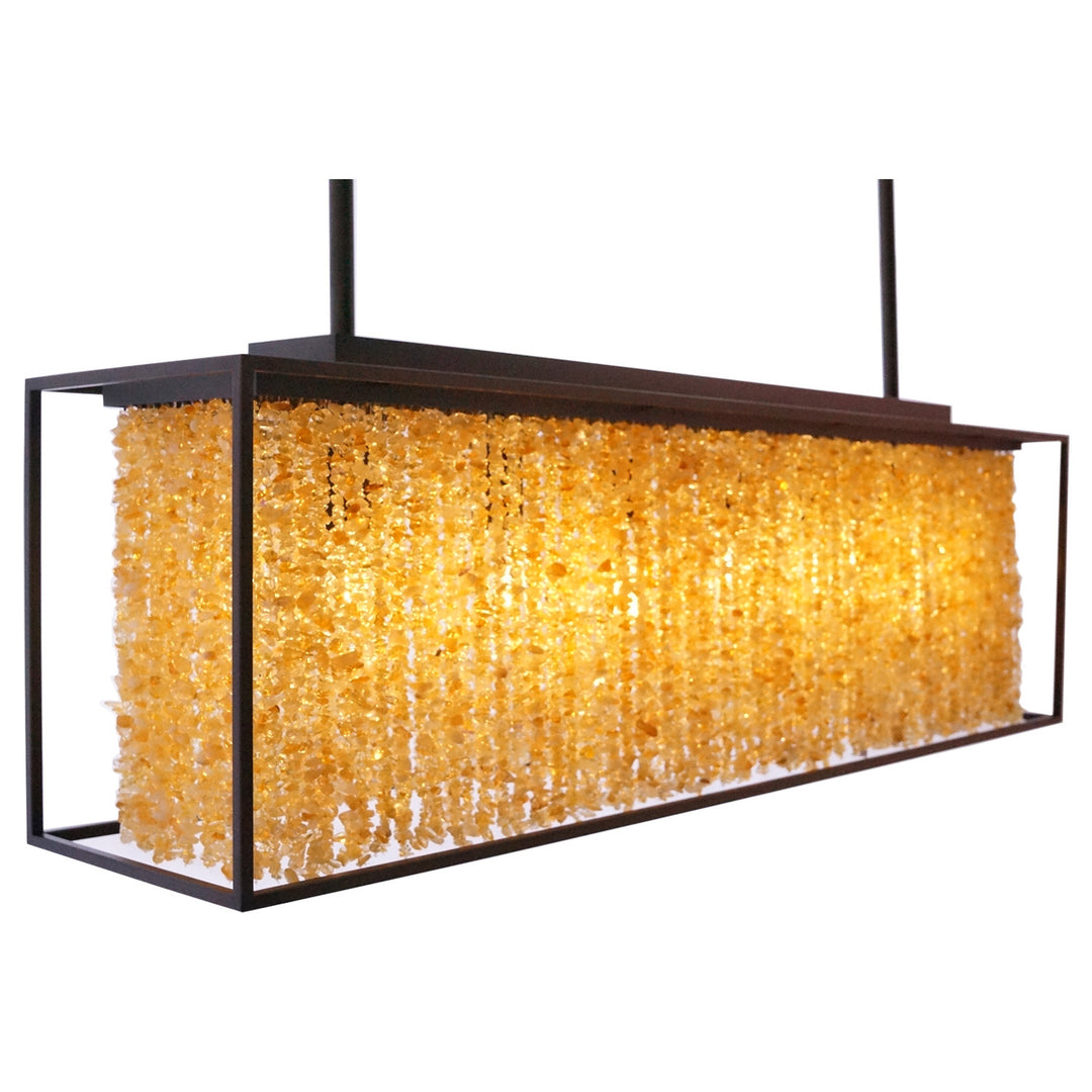 Avenue Soho HF9000-DBZ Pendant Light - Dark Bronze With Natural Citrine Nuggets