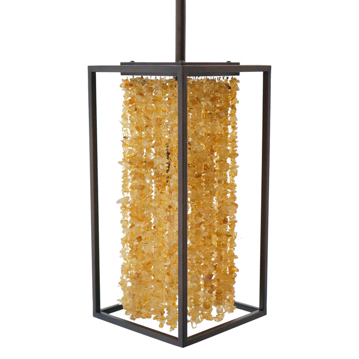 Avenue Soho HF9002-DBZ Pendant Light - Dark Bronze With Natural Citrine Nuggets