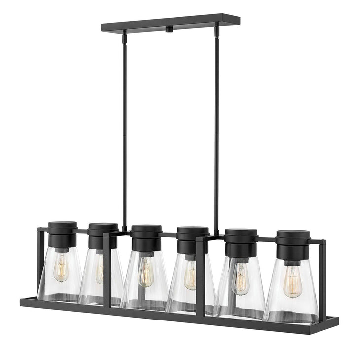 Hinkley Refinery 63306BK-CL Pendant Light - Black with Clear glass