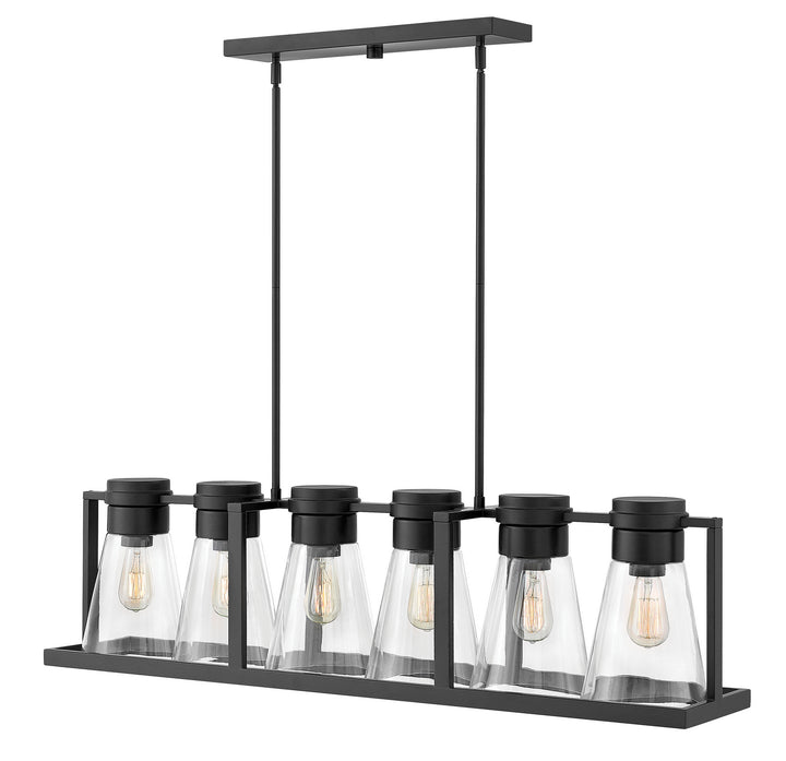 Hinkley Refinery 63306BK-CL Pendant Light - Black with Clear glass