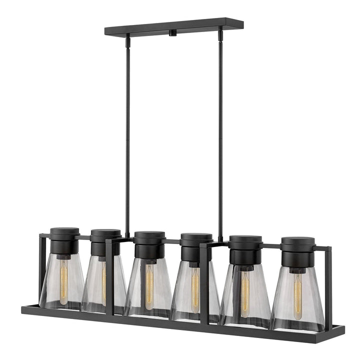 Hinkley Refinery 63306BK-SM Pendant Light - Black with Smoked glass