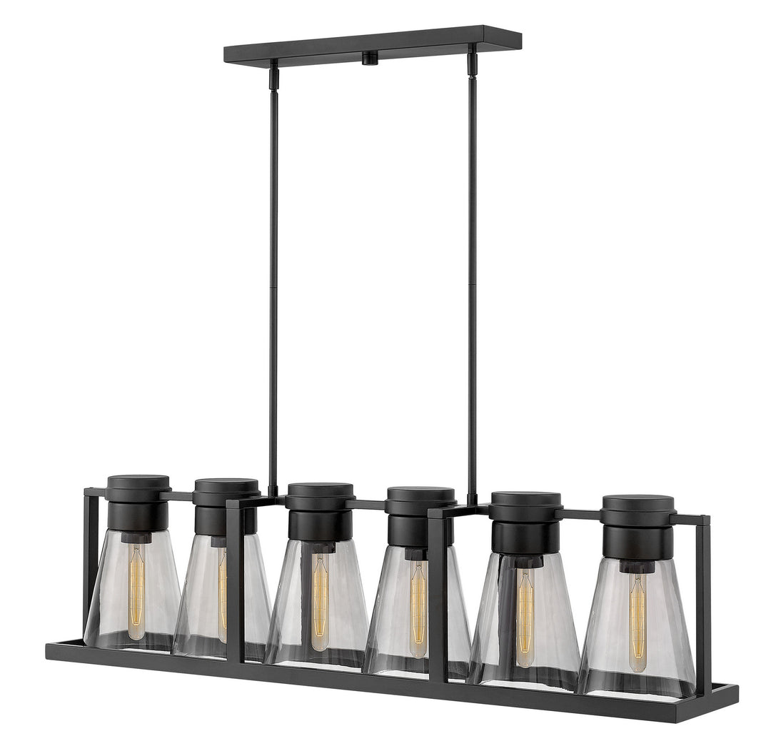 Hinkley Refinery 63306BK-SM Pendant Light - Black with Smoked glass