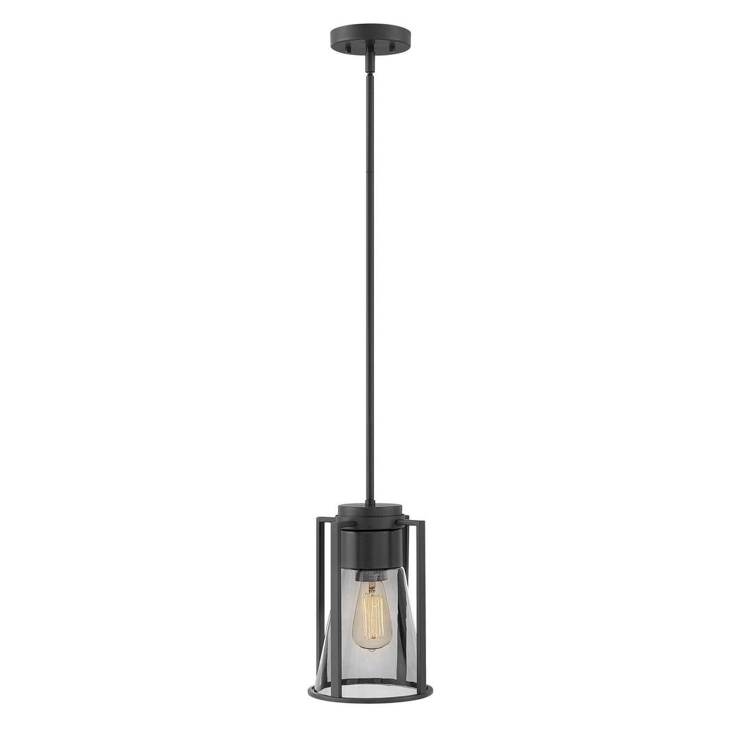 Hinkley Refinery 63307BK-SM Pendant Light - Black with Smoked glass