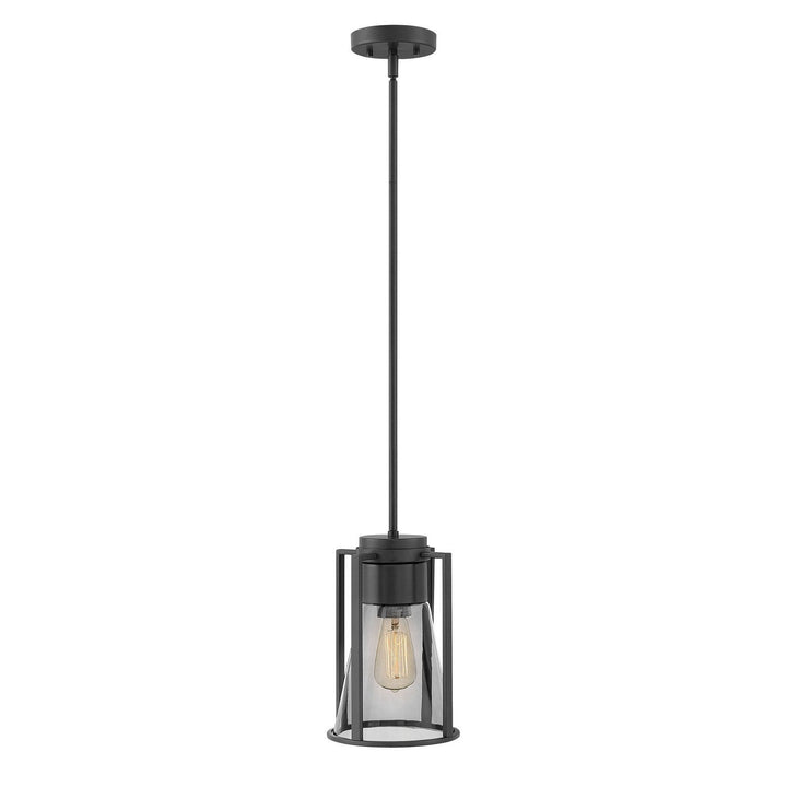 Hinkley Refinery 63307BK-SM Pendant Light - Black with Smoked glass