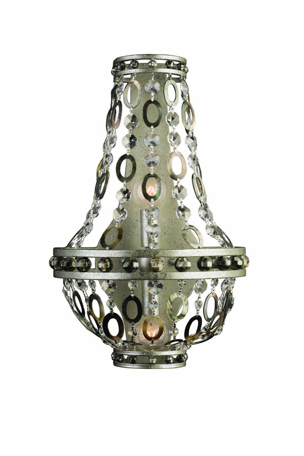 Allegri Lucia 029921-042 Wall Sconce Light - Vintage Silver Leaf