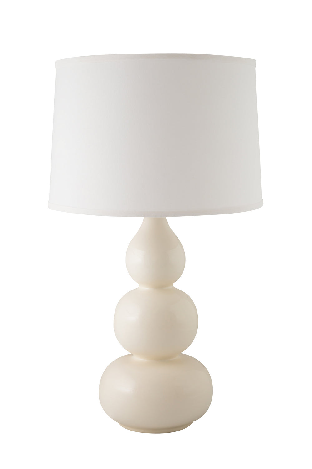 River Ceramic Lighting 015-01 Triple Gourd One Light Table Lamp Lamp White