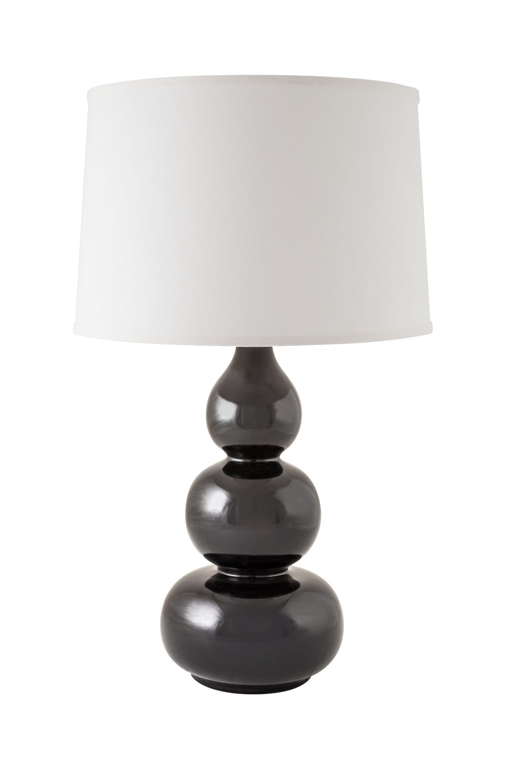 River Ceramic Lighting 015-13 Triple Gourd One Light Table Lamp Lamp Black