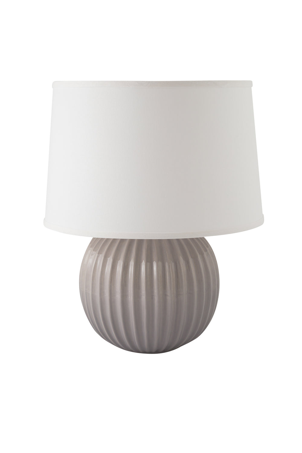 River Ceramic Lighting 347-10 Fluted Round One Light Table Lamp Lamp Gray