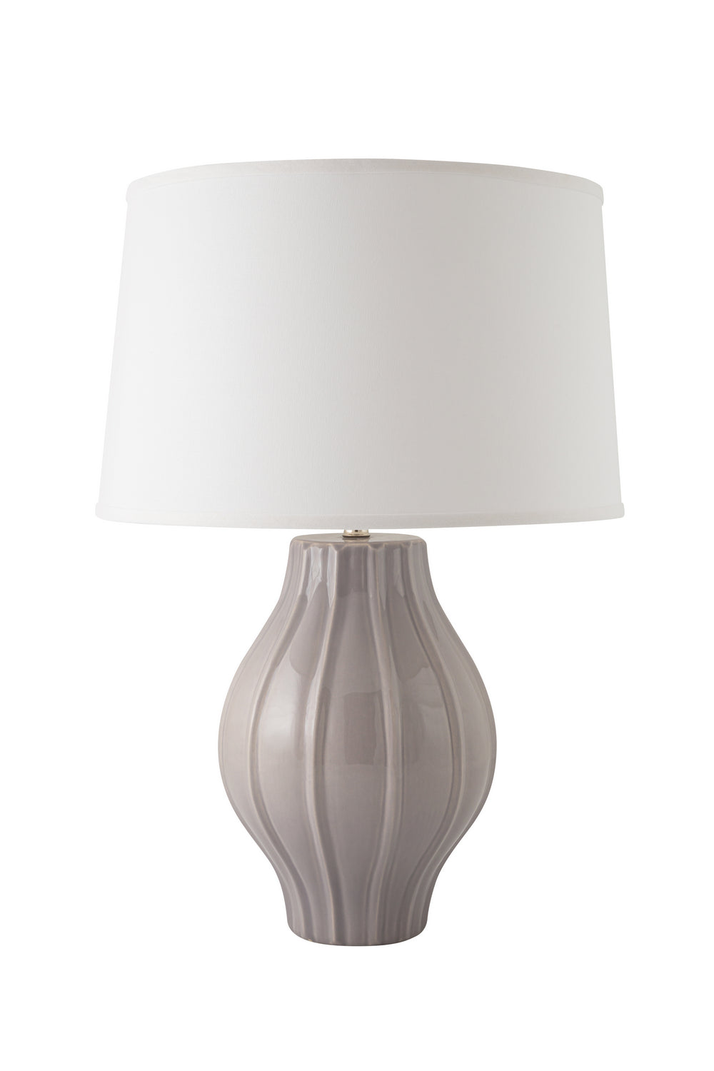 River Ceramic Lighting 527-10 Large Fluted One Light Table Lamp Lamp Gray