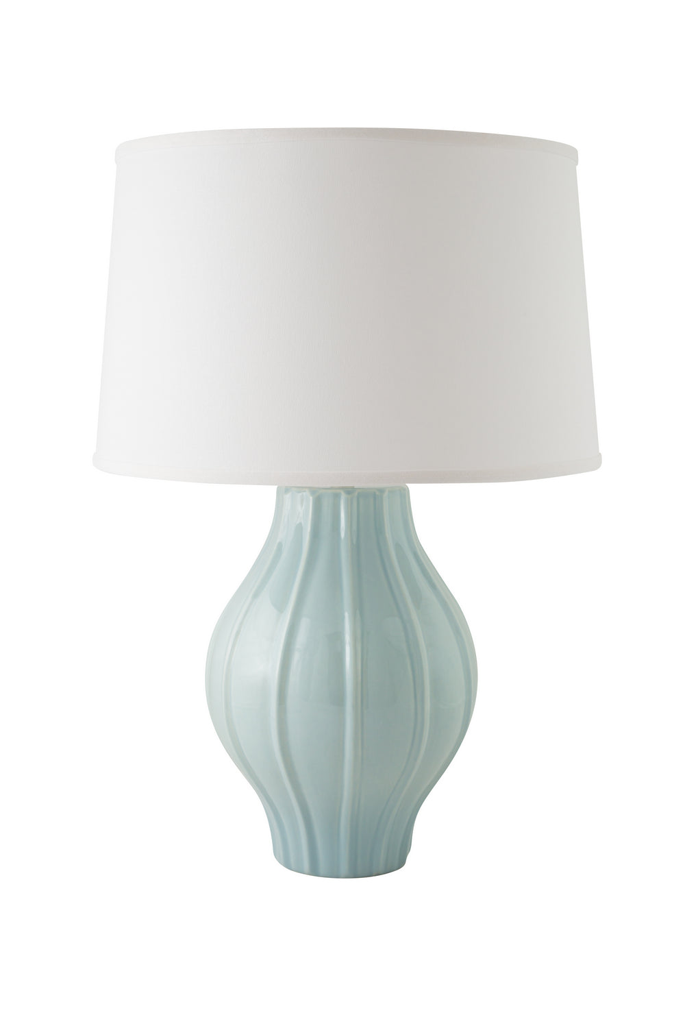 River Ceramic Lighting 527-20 Large Fluted One Light Table Lamp Lamp Bronze / Dark
