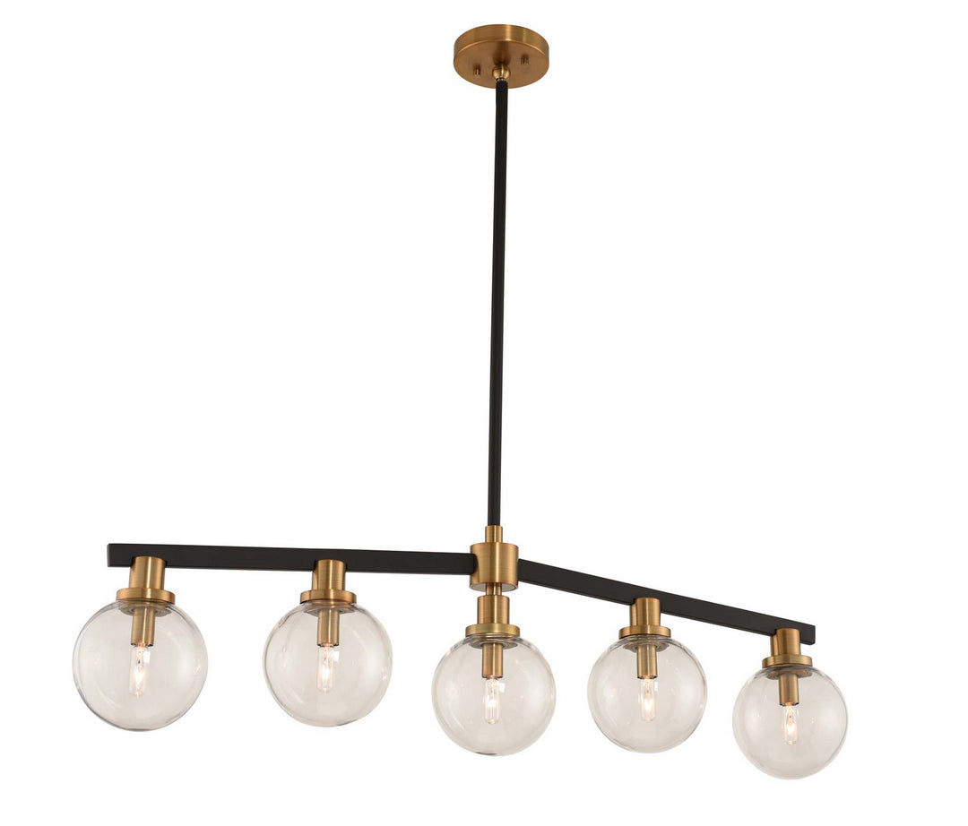 Kalco Cameo 315452BBB Pendant Light - Matte Black Finish with Brushed Pearlized Brass