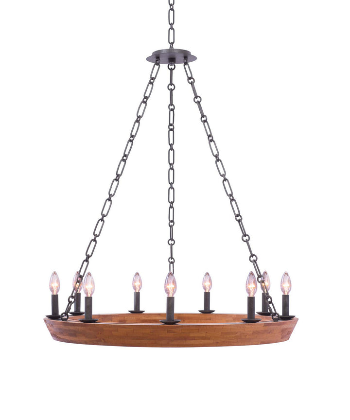 Kalco Lansdale 505555BI Chandelier Light - Black Iron