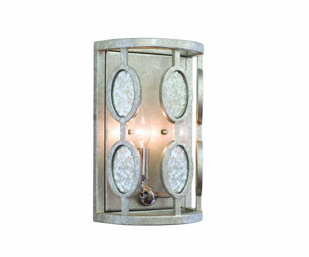 Kalco Palomar 506121VSL Wall Sconce Light - Vintage Silver Leaf