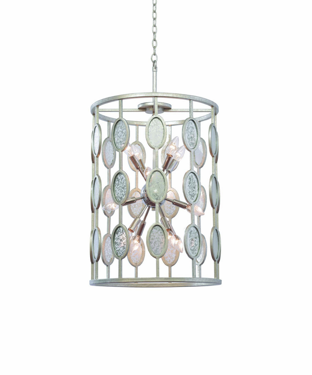 Kalco Palomar 506152VSL Pendant Light - Vintage Silver Leaf