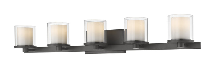 Z-Lite Schema 1918-5V-BRZ-LED Bath Vanity Light 38 in. wide - Bronze