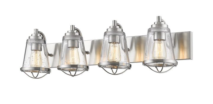 Z-Lite Mariner 444-4V-BN Bath Vanity Light 32 in. wide - Brushed Nickel