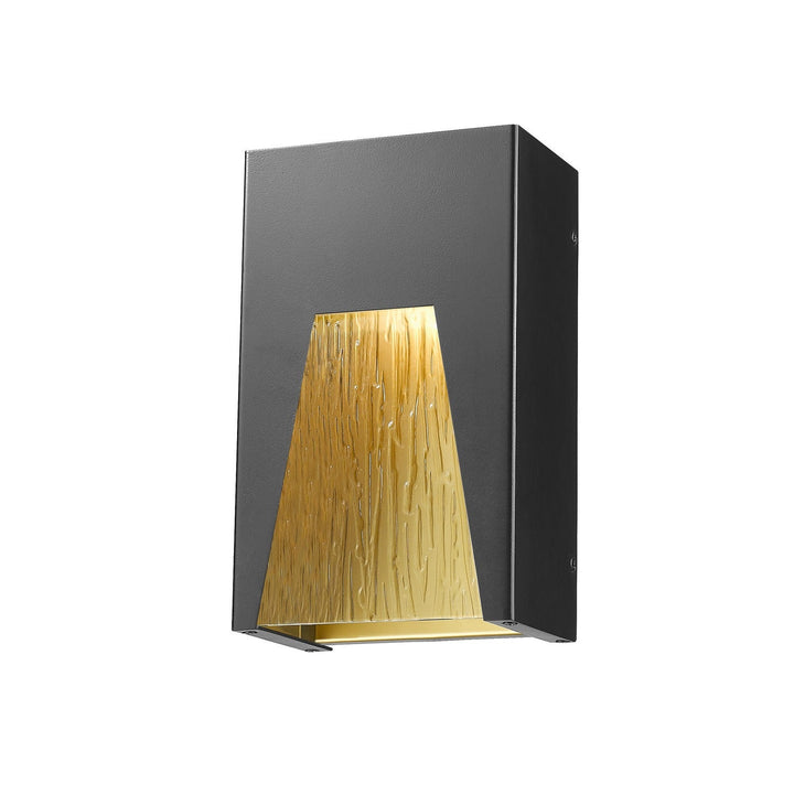 Z-Lite Lighting 561S-BK-GD-CSL-LED Modern Millenial Outdoor Black Gold