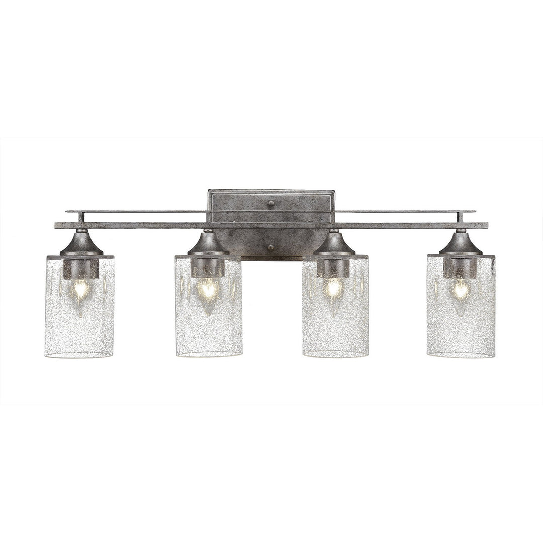 Toltec Uptowne 134-as-300 Bath Vanity Light 27 in. wide - Aged Silver