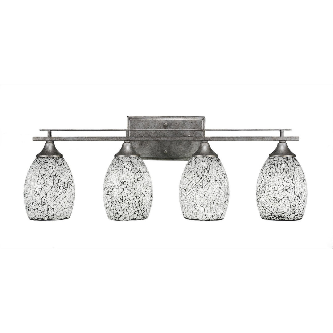 Toltec Uptowne 134-as-4165 Bath Vanity Light 27 in. wide - Aged Silver