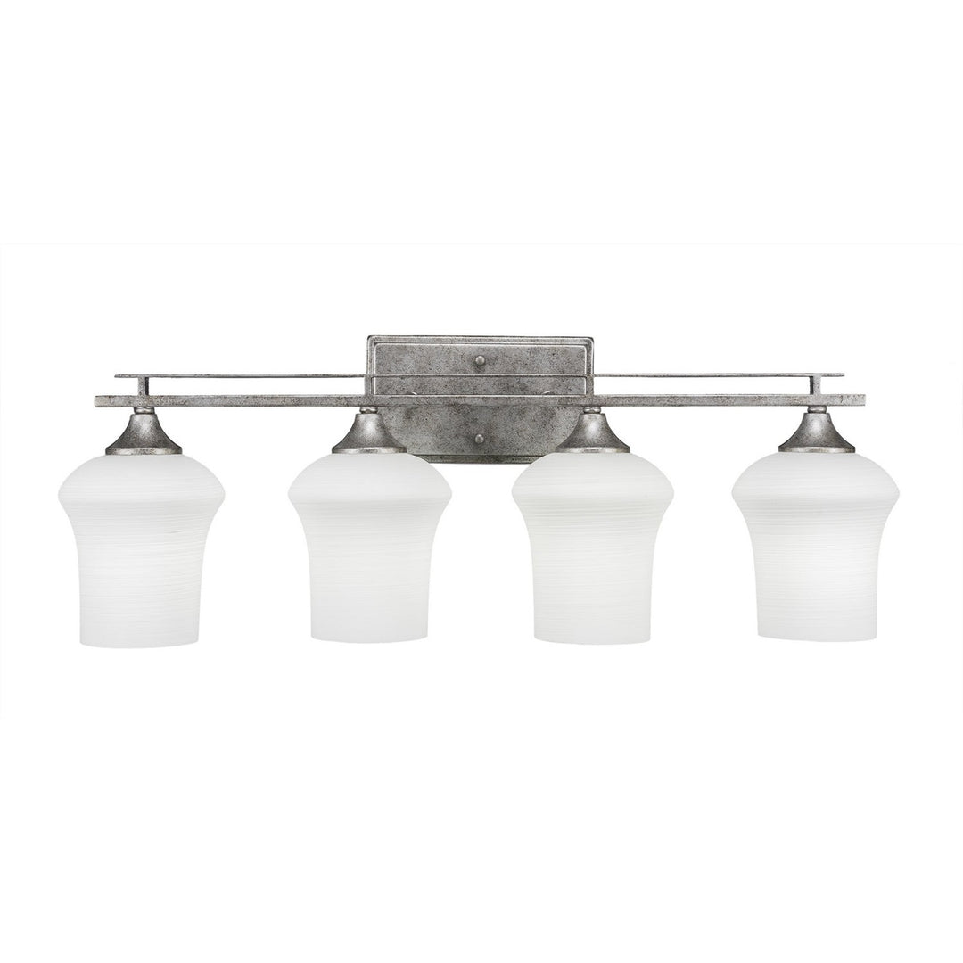 Toltec Uptowne 134-as-681 Bath Vanity Light 28 in. wide - Aged Silver