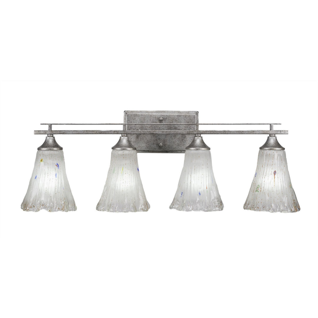 Toltec Uptowne 134-as-721 Bath Vanity Light 28 in. wide - Aged Silver