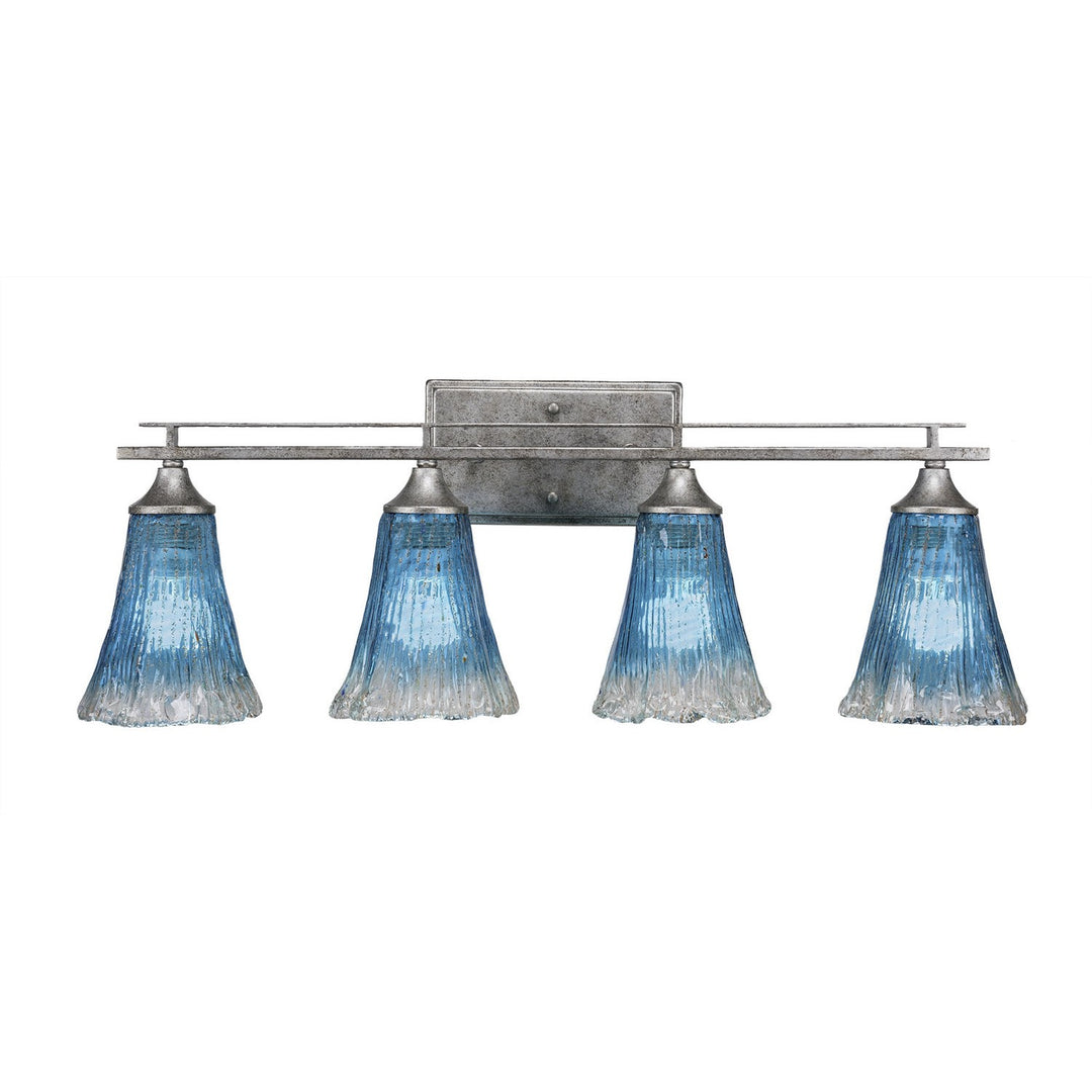 Toltec Uptowne 134-as-725 Bath Vanity Light 28 in. wide - Aged Silver