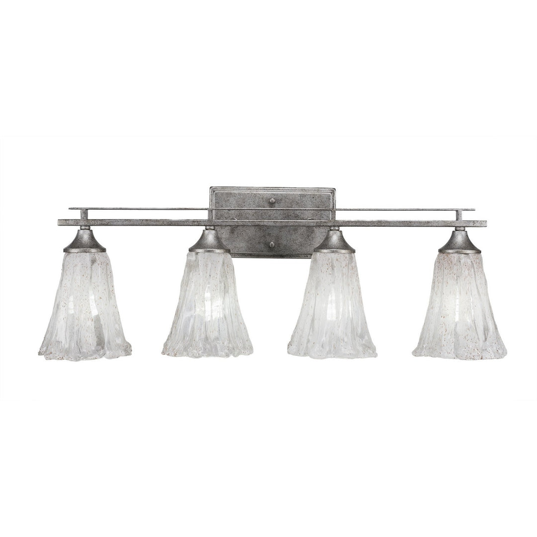 Toltec Uptowne 134-as-729 Bath Vanity Light 28 in. wide - Aged Silver