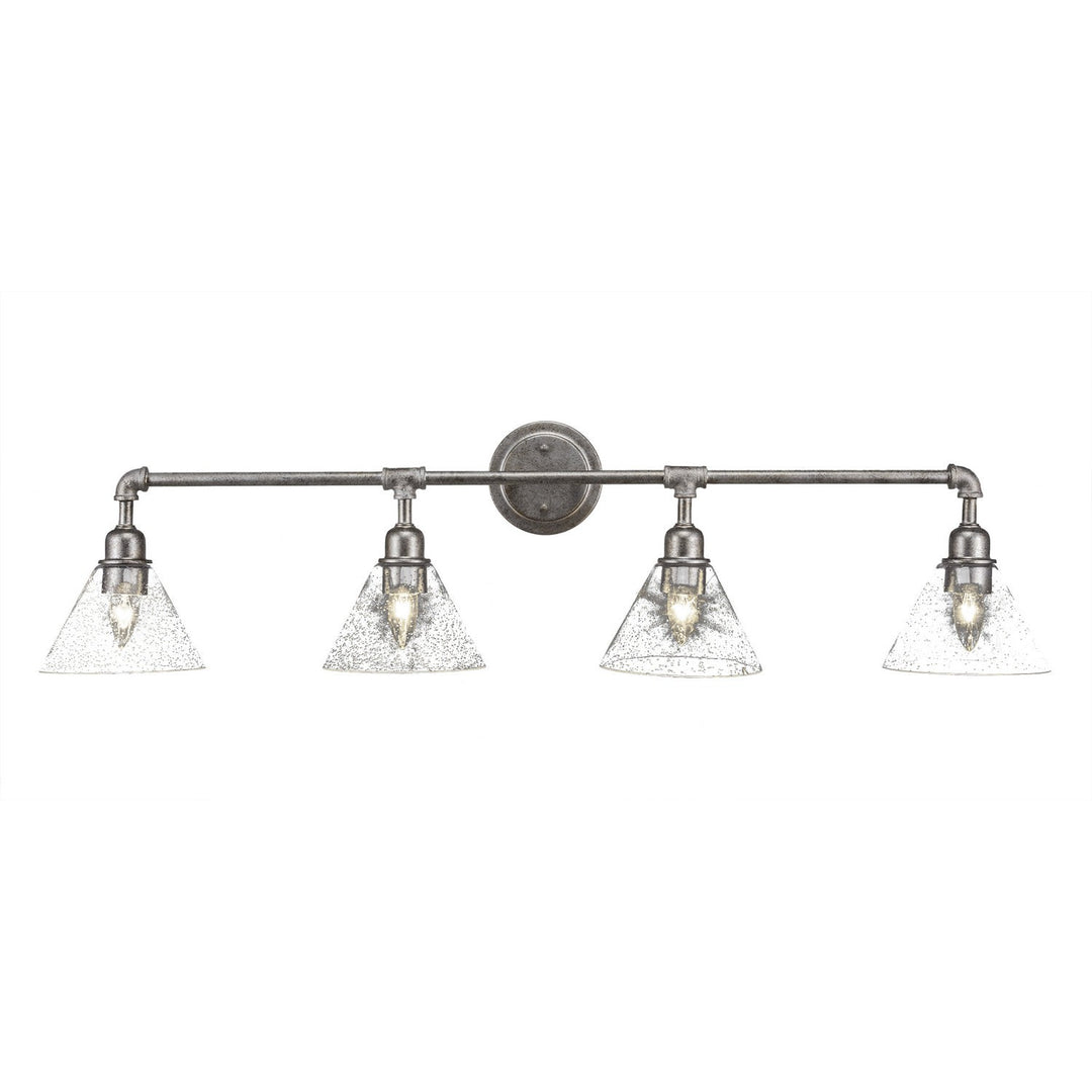 Toltec Vintage 184-as-302 Bath Vanity Light 43 in. wide - Aged Silver