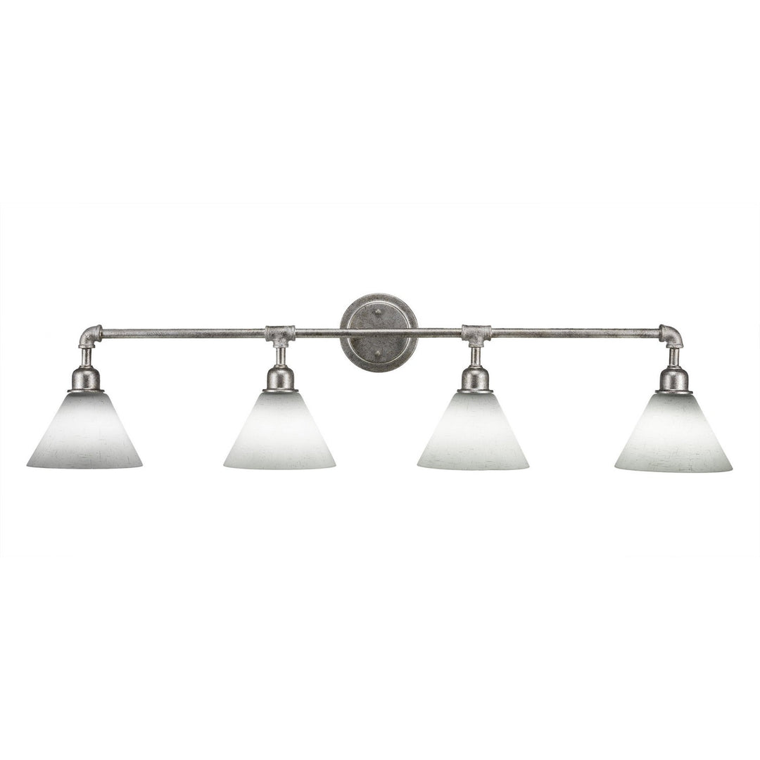 Toltec Vintage 184-as-312 Bath Vanity Light 43 in. wide - Aged Silver