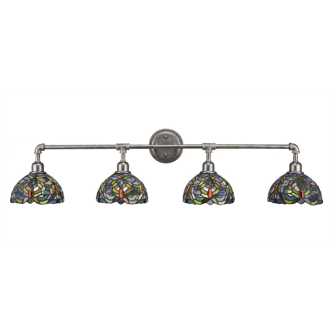 Toltec Vintage 184-as-9905 Bath Vanity Light 44 in. wide - Aged Silver