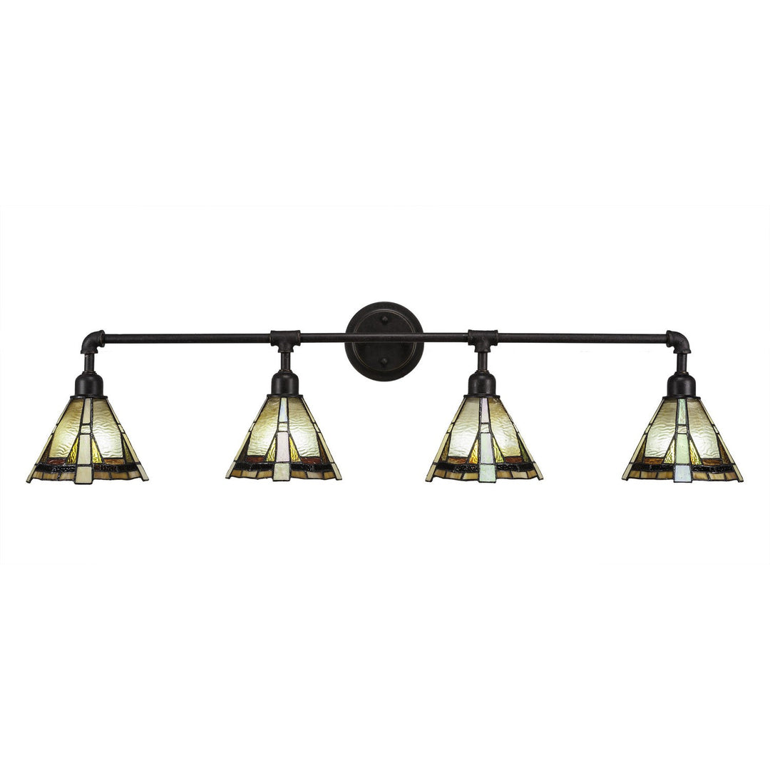 Toltec Vintage 184-dg-9345 Bath Vanity Light 43 in. wide - Dark Granite