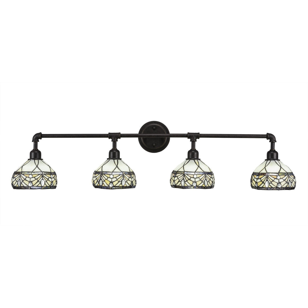 Toltec Vintage 184-dg-9485 Bath Vanity Light 43 in. wide - Dark Granite