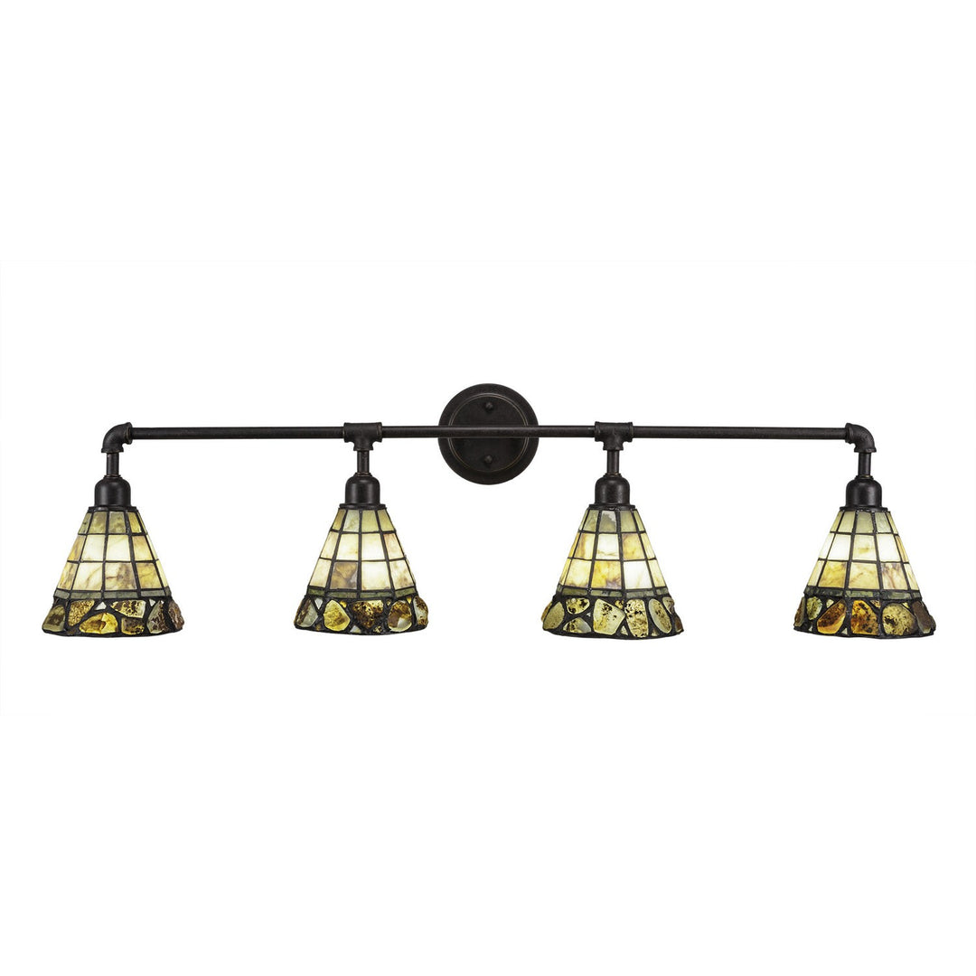 Toltec Vintage 184-dg-9735 Bath Vanity Light 43 in. wide - Dark Granite