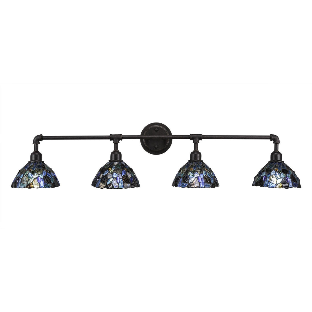 Toltec Vintage 184-dg-9955 Bath Vanity Light 44 in. wide - Dark Granite