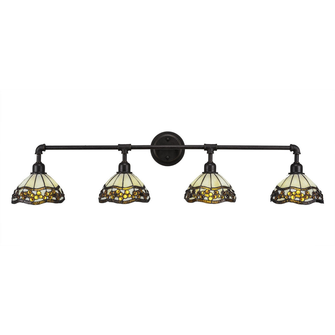 Toltec Vintage 184-dg-9975 Bath Vanity Light 44 in. wide - Dark Granite