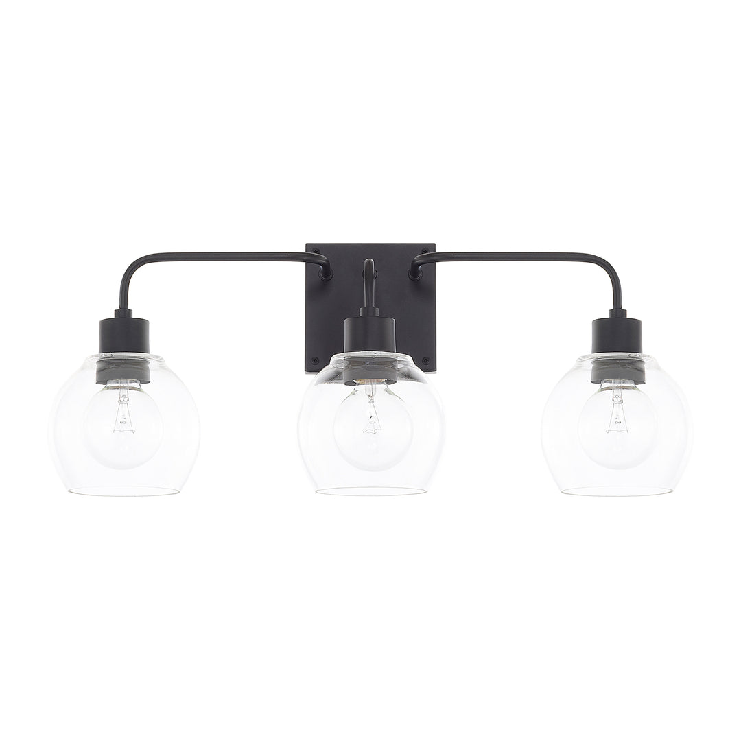 Capital Tanner 120031MB-426 Bath Vanity Light 25 in. wide - Matte Black