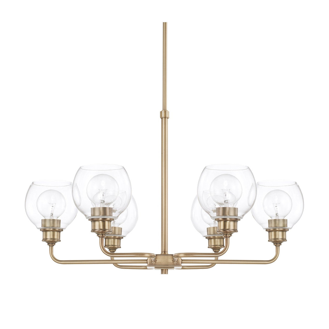 Capital Mid Century 421161AD-426 Chandelier Light - Aged Brass